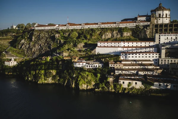 Udsigt Vila Gaia Nova Douro Floden Porto Portugal Royaltyfrie stock-fotos