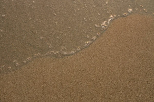 Strandsandens Konsistens Med Mjuk Lappvåg — Stockfoto