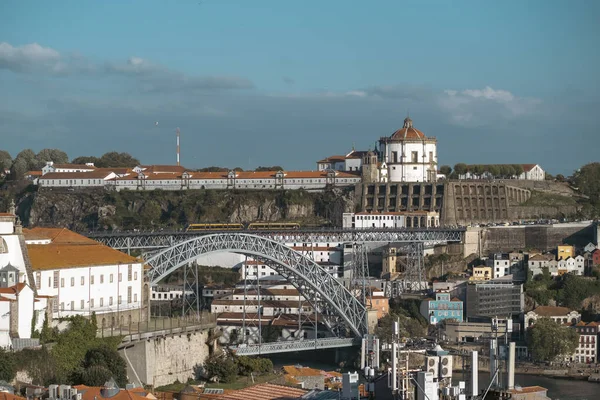 View Dom Luis Iron Bridge Historic Center Porto Portugal — Foto Stock