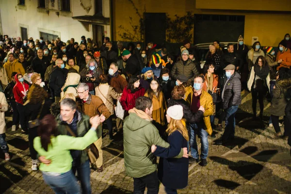 Podence Portugal Şubat 2022 Podence Köyünde Düzenlenen Antik Karnaval Sırasında — Stok fotoğraf