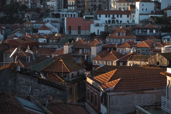 Utsikt Över Bostadshus Portos Historiska Centrum Portugal Royaltyfria Stockfoton