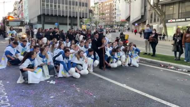 Porto Portugal May 2022 Queima Das Fitas Annual Festivity Portuguese — Vídeo de stock