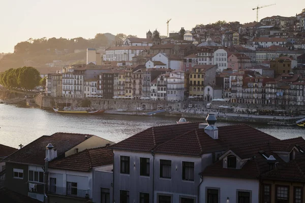 View Douro River Ribeiro Historic Center Porto Portugal — Foto de Stock
