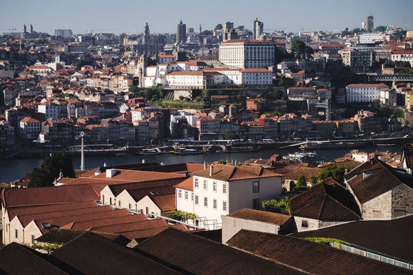 View Porto Ribeiro Rooftops Port Wine Cellars Vila Nova Gaia — стокове фото