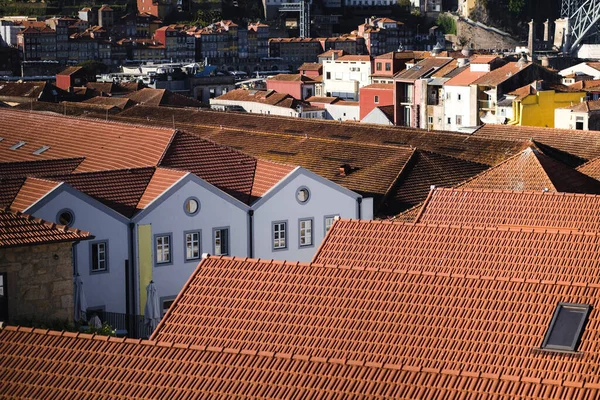 Vista Para Telhados Das Adegas Vinho Porto Vila Nova Gaia — Fotografia de Stock