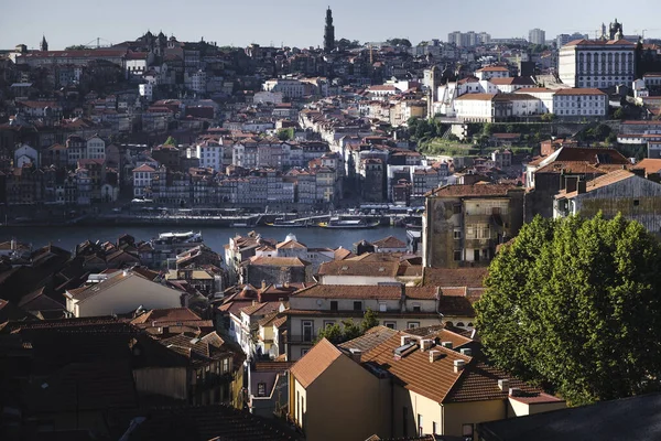 View Douro River Ribeiro Rooftops Vila Nova Gaia Porto Portugal 스톡 사진
