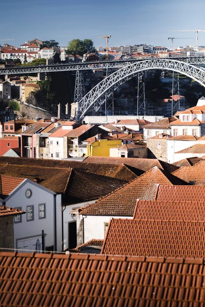 View Dom Luis Bridge Vila Nova Gaia Rooftops Porto Portugal Εικόνα Αρχείου