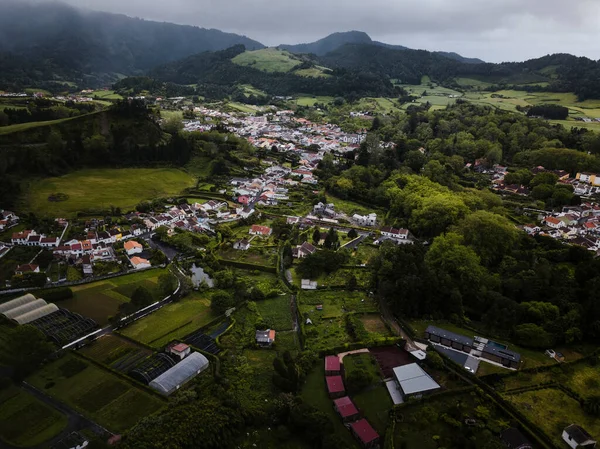 San Miguel Adası Azores Takımadası Portekiz Kuş Bakışı Görüntüsü — Stok fotoğraf