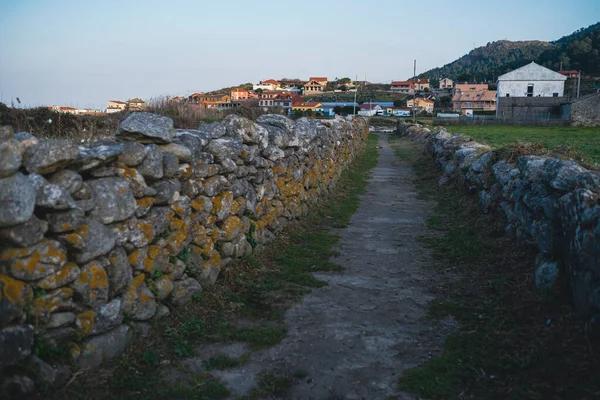 Vue Ancien Sentier Sur Chemin Camino Santiago Galice Nord Ouest — Photo