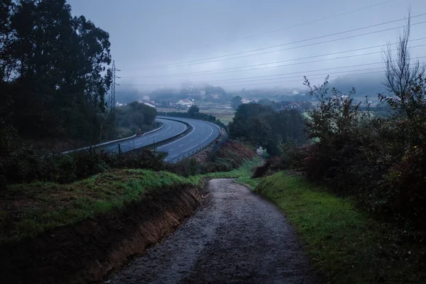 Country Road Highway Way Camino Santiago Galicia Northwestern Spain — Stock Photo, Image