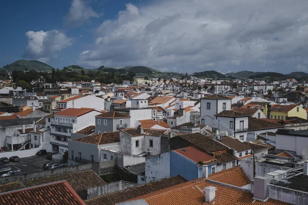 Top View Ponta Delgada Center San Miguel Island Azores Portugal — Stock Photo, Image
