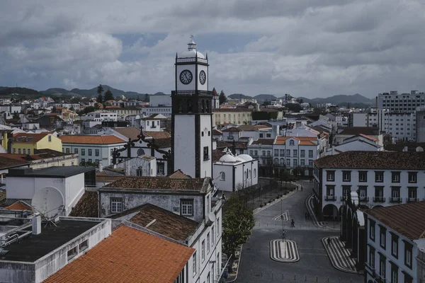 Widok Centrum Ponta Delgada San Miguel Azory Portugalia — Zdjęcie stockowe