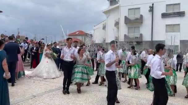 Povoa Varzim Portugal Junio 2022 Durante Celebración Del Día Festivo — Vídeo de stock