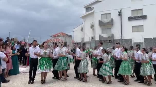 Povoa Varzim Portugal Junio 2022 Durante Celebración Del Día Festivo — Vídeos de Stock