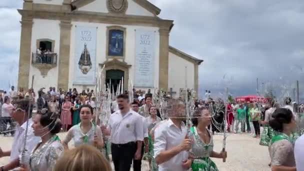 Povoa Varzim Portugal Yune 2022 Firandet San Pedro Holiday Årets — Stockvideo