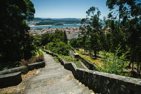 Kamenné Schody Horského Útočiště Santa Luzia Viana Castelo Portugalsko Stock Obrázky