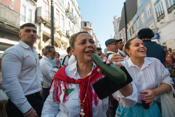 Porto Portugalsko Yul 2022 Během Tradiční Rusgas Konci Svátků Jana Stock Fotografie