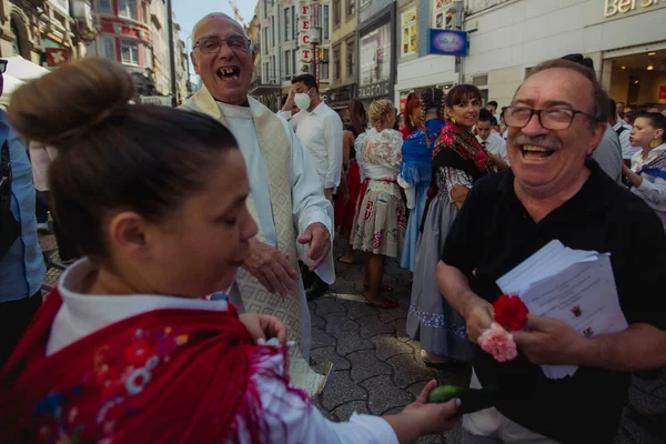 Portugal Yul 2022年 圣约翰节结束时的俄罗斯传统时期 Rusgas Sao Joao是一个古老的传统 它涉及到圣若昂的各个教区 可追溯到1957年 — 图库照片