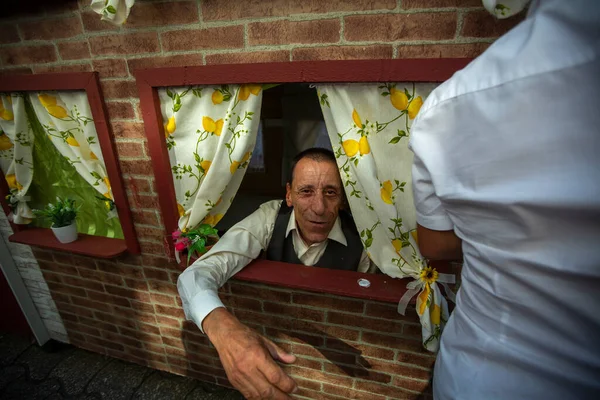 Porto Portugal Jul 2022 Beim Traditionellen Rusgas Ende Der Johannisfeierlichkeiten — Stockfoto