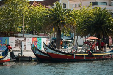 AVEIRO, PORTUGAL - JUL 7, 2022: Traditional boats 