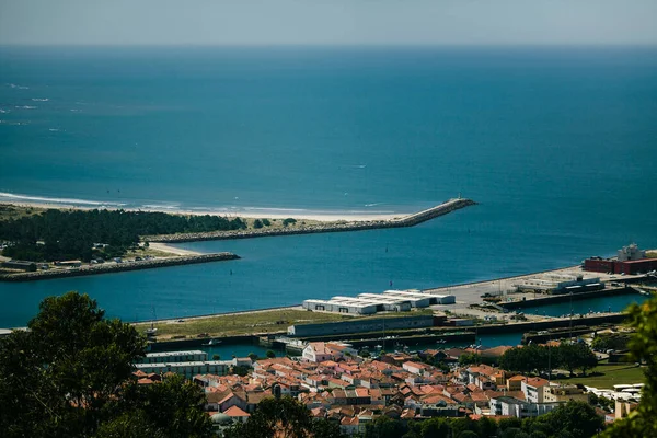 Top View Lima River Atlantic Ocean Viana Castelo Portugal — Stock Photo, Image