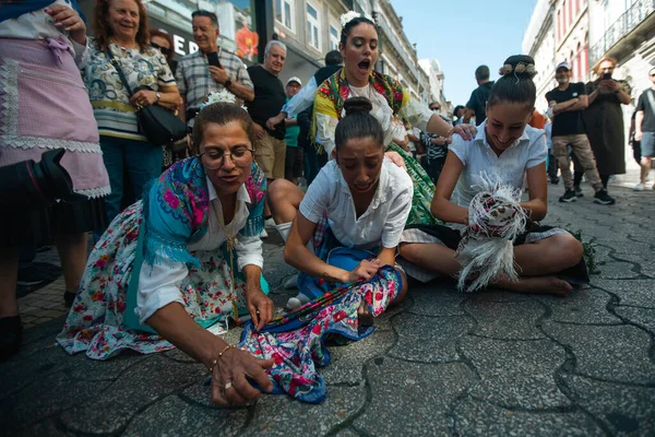 Porto Portugal Yul 2022 Tijdens Traditionele Rusgas Aan Het Einde Stockafbeelding