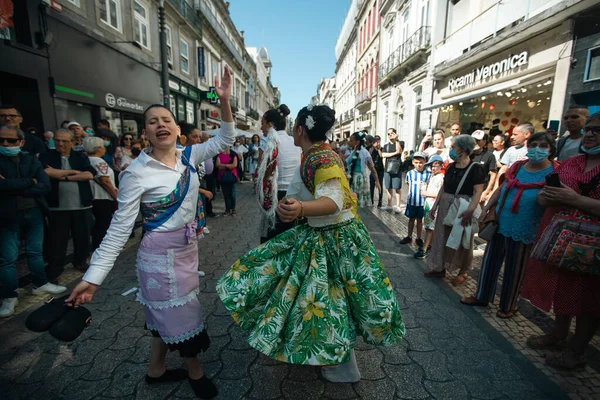 Porto Portugália 2022 Július Hagyományos Ruszgák Idején Orbáncfű Ünnepségeinek Végén — Stock Fotó