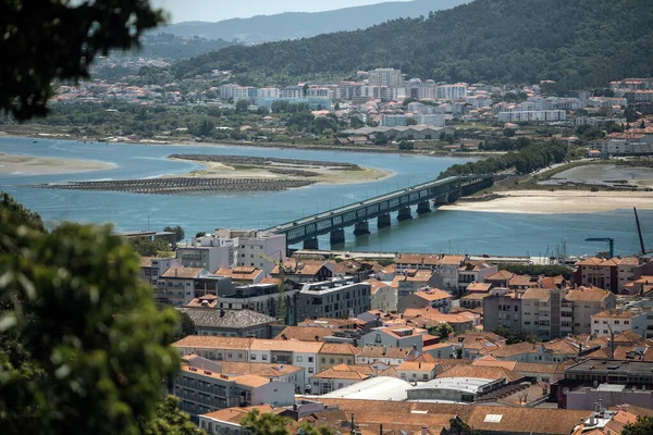 View Lima River Bridge Viana Castelo Portugal — Zdjęcie stockowe