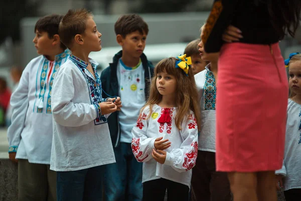 Porto Portugal Aug 2022 Ukrainians Gathered Municipality Porto Celebrate Independence — Stock Photo, Image