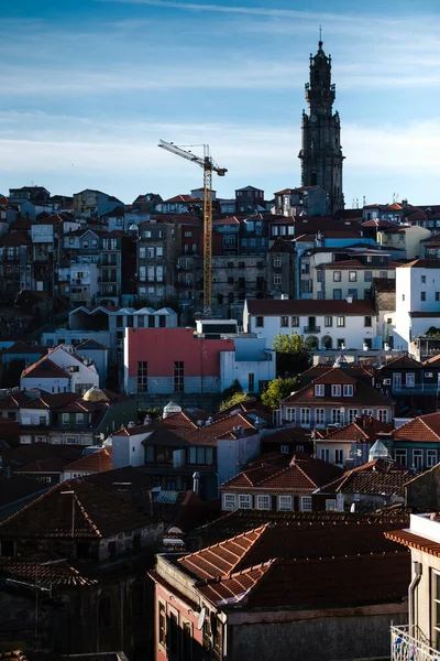 Veduta Della Città Vecchia Della Torre Clerigos Oporto Portogallo — Foto Stock
