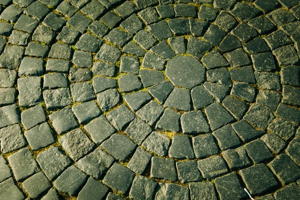 Widok Tekstury Ulicy Cobblestone — Zdjęcie stockowe