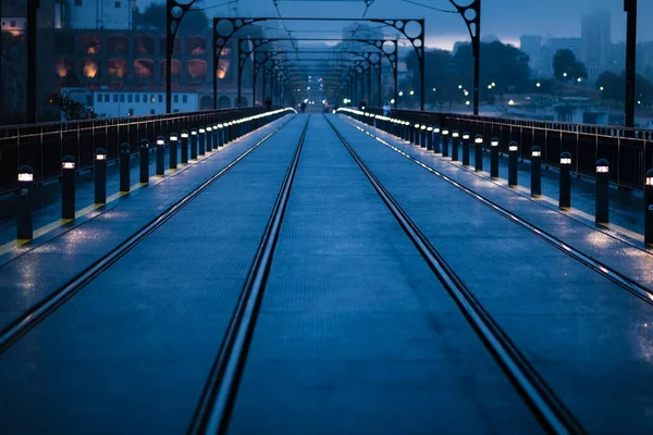 View Don Luis Bridge Dawn Porto Portugal — Stock Photo, Image