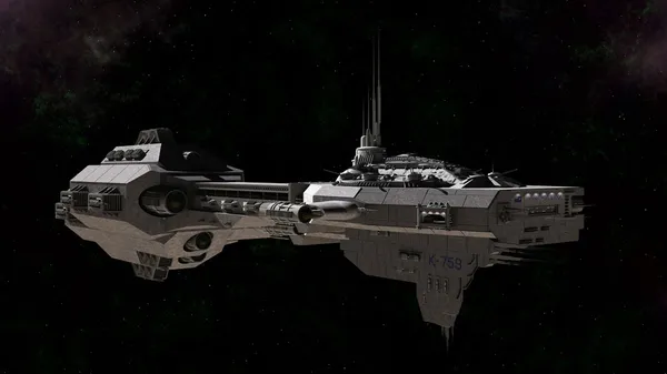 Science-Fiction-Kriegsschiff — Stockfoto