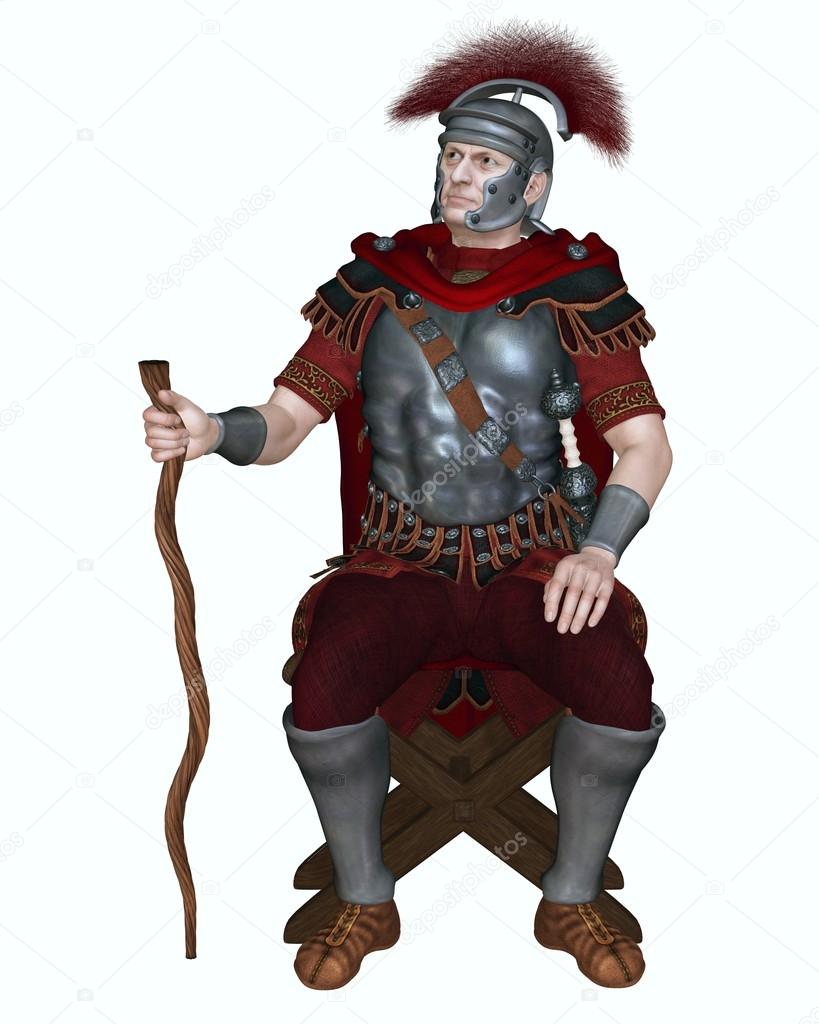 Roman Centurion with Transverse Crest and Vine Staff