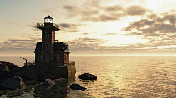 Sunrise deniz feneri — Stok fotoğraf