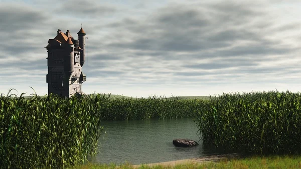 Башня в болотах — стоковое фото