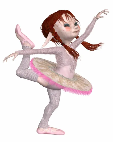 Toon Goblin balerina - hozzáállást jelentenek — Stock Fotó
