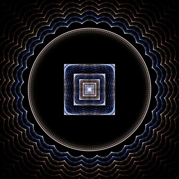 Square Circle Abstract Fractal Design — Stock Photo, Image