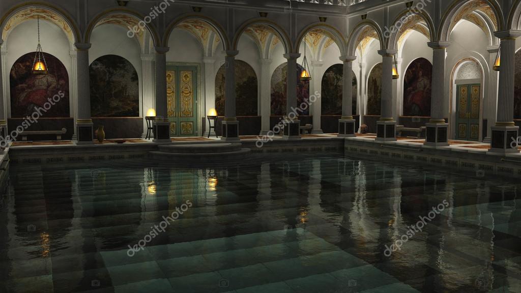 Roman Baths at Night Stock Photo by ©algolonline 27309745