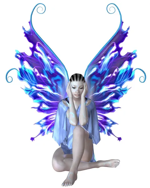 Strange Fairy in Blue — Stock Photo, Image