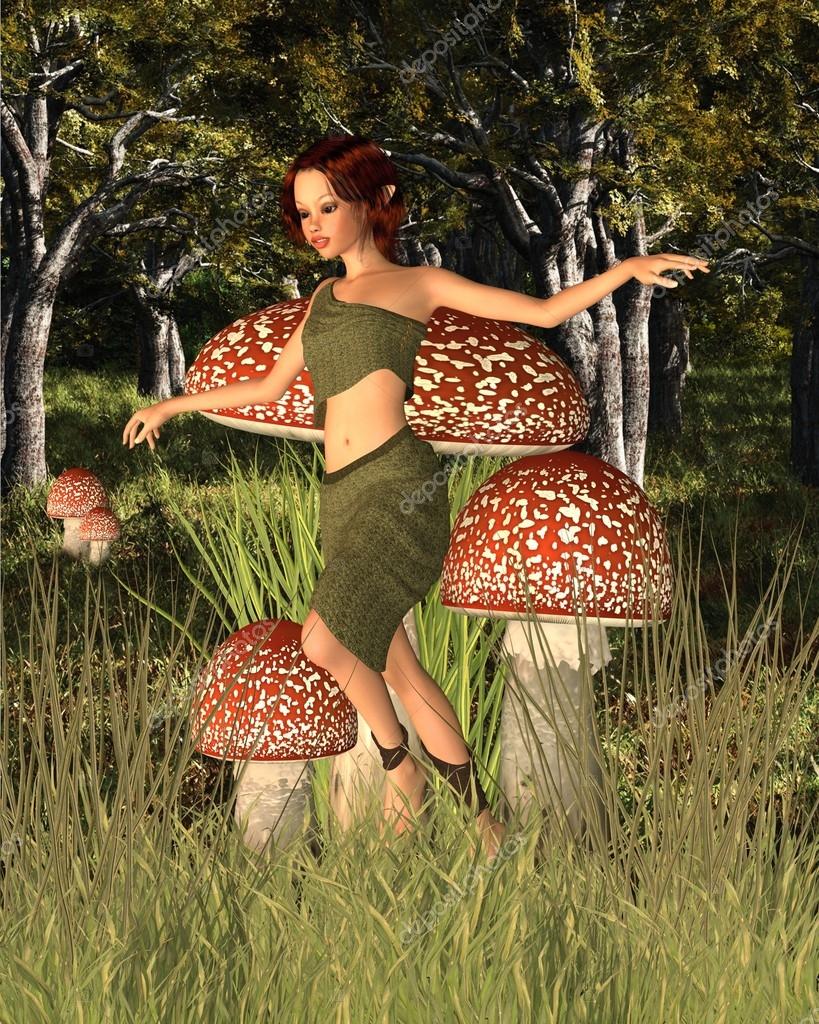 duende del bosque en el bosque — Foto de stock © algolonline #27470763