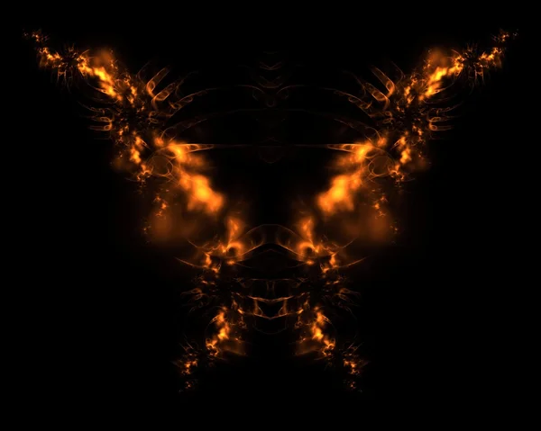 Fire Demon Abstract Fractal Design — Stock Photo, Image