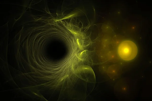 黑洞、 白矮星抽象分形设计 — 图库照片