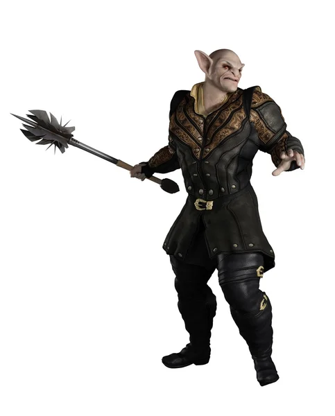 Goblin Prince with Mace — Stock Photo, Image