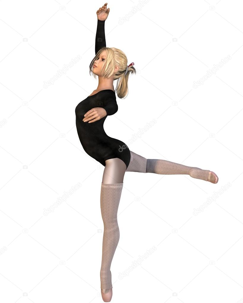 Ballet Practice Attitude Pose Stock Photo by 27942809