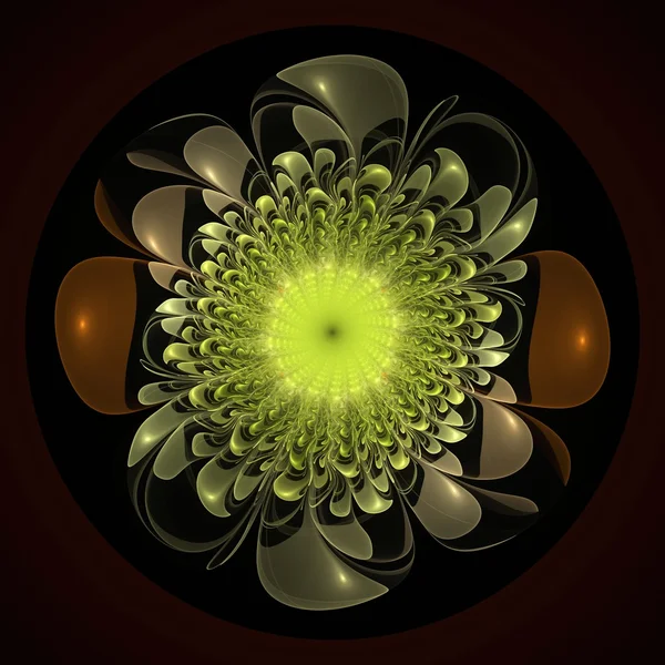 Ontwerp met elektrische bloemen abstract fractal — Stockfoto