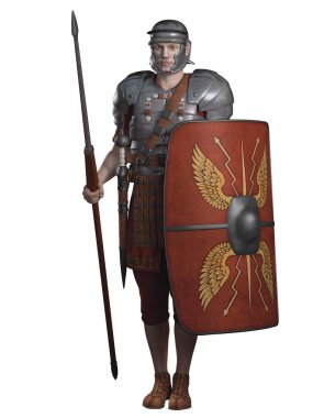 Roman Legionary on Guard clipart