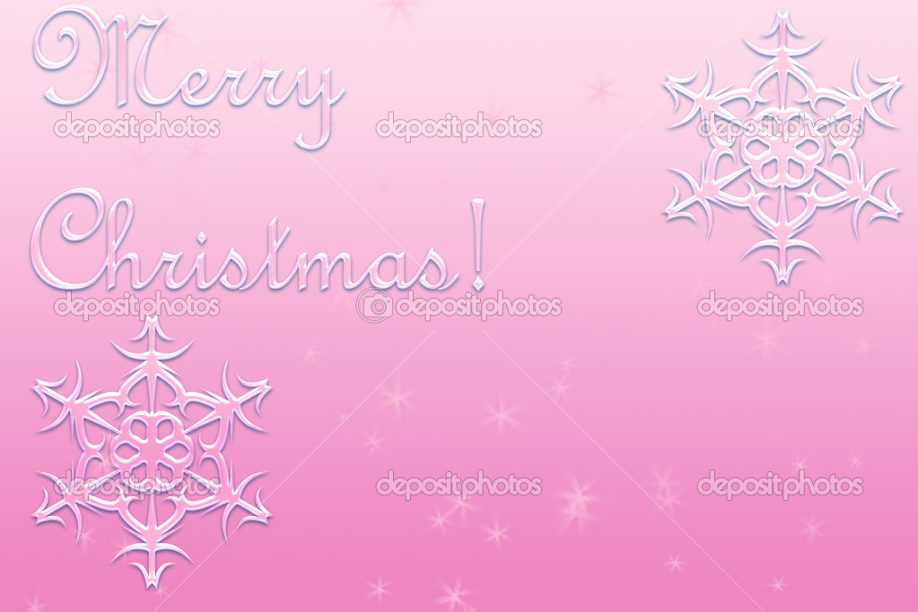 roze sneeuwvlokken merry christmas achtergrond — Stockfoto