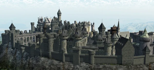 中世纪山城堡 — 图库照片
