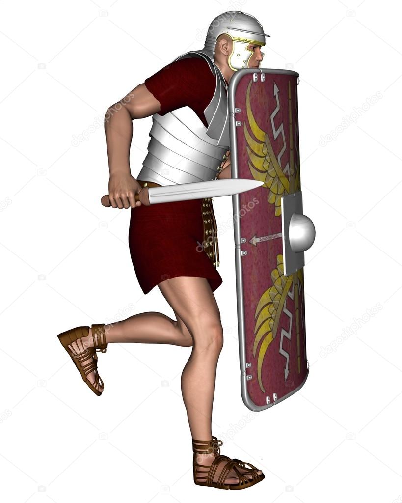 Imperial Roman Legionary Soldier running